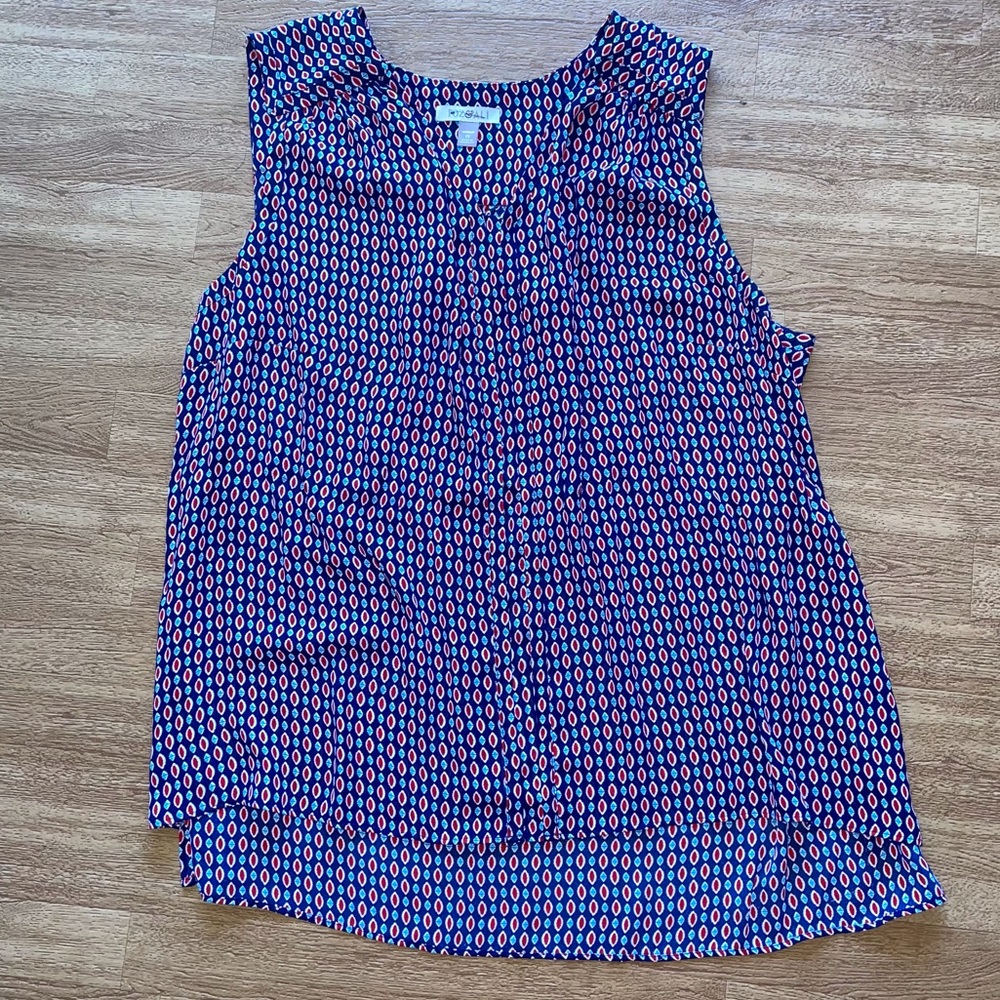Red, white & blue sleeveless top